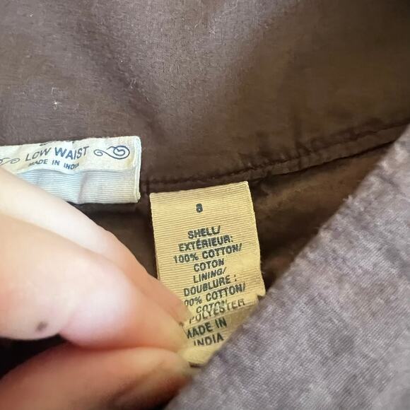 Vintage Y2K Brown Floral Embroidered Low Rise Skirt size 8 Whimsygoth - Picture 8 of 9